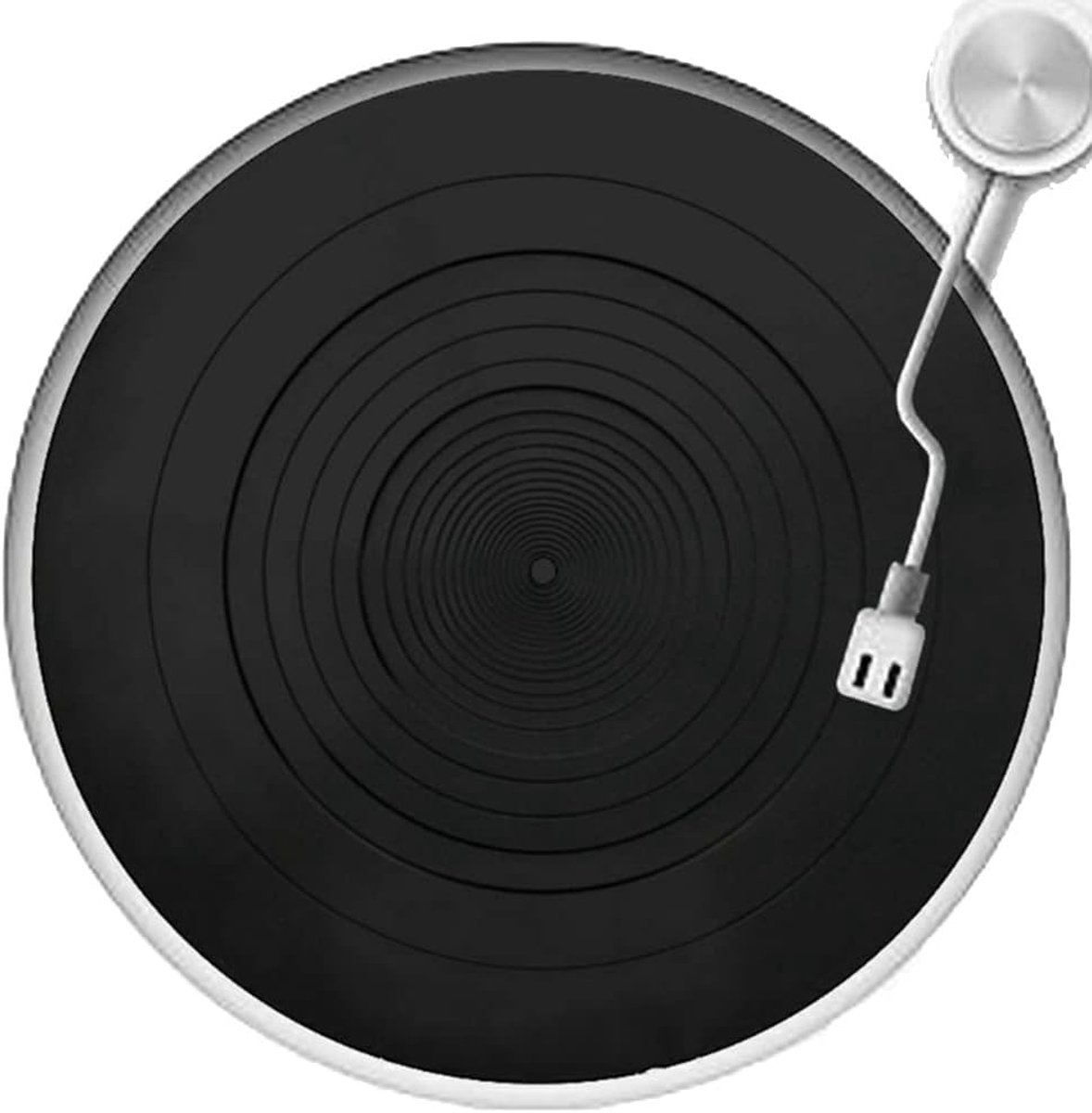 Szlsl88 Antistatische platenschijfmat, platenspeler mat rubber, lp speler verminderen slag-siliconen recordmat
