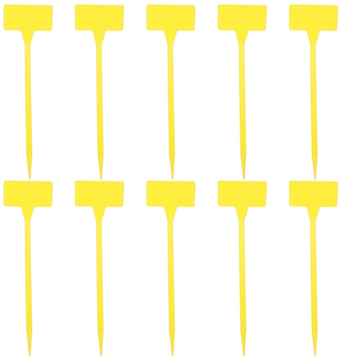 Plastic Plant Tags - Lange Plant Labels - Duurzaam - Geel - Hoge Vetplanten Labels - Markering voor Tuin en Park