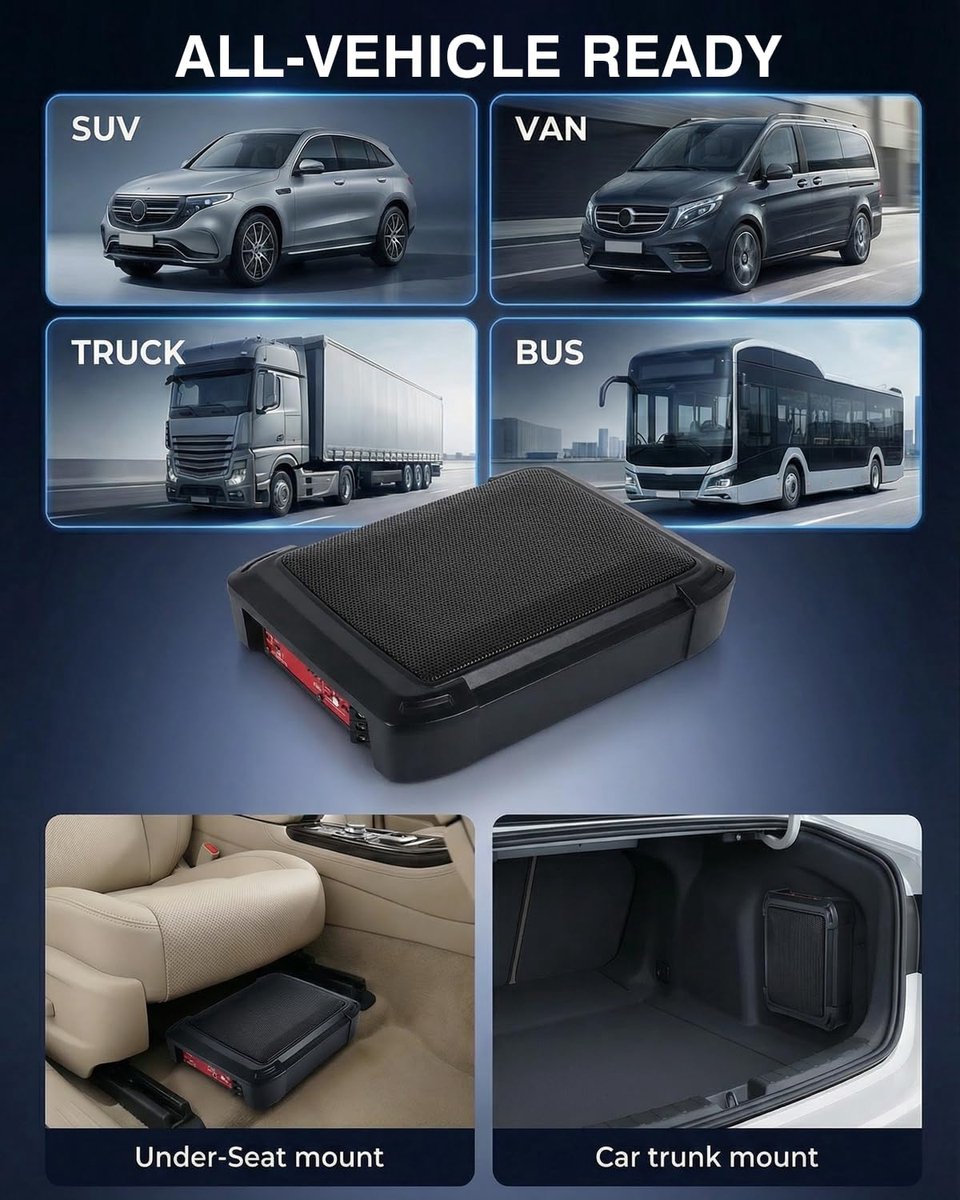 Underseat Subwoofer - Auto Versterking - Speakers - soundboost – foto 4
