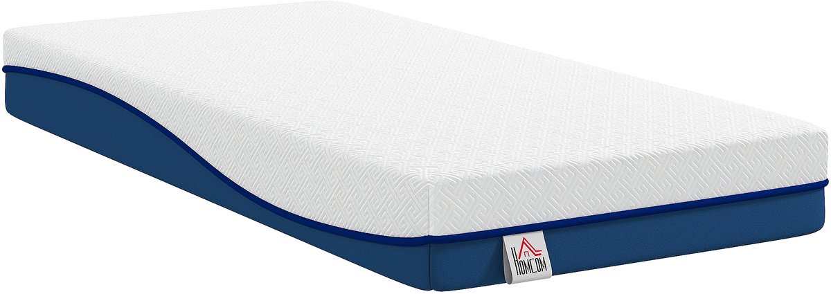 Matras 90x190 - traagschuim met groene thee - Afneembare tijk wasbaar - 20 cm Hoog - Premium Tijk - Gemiddeld