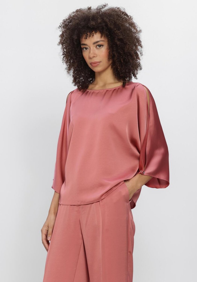 DANTE6 Risette Flowing Satin Top Dames - Topjes - Roze - Maat 40
