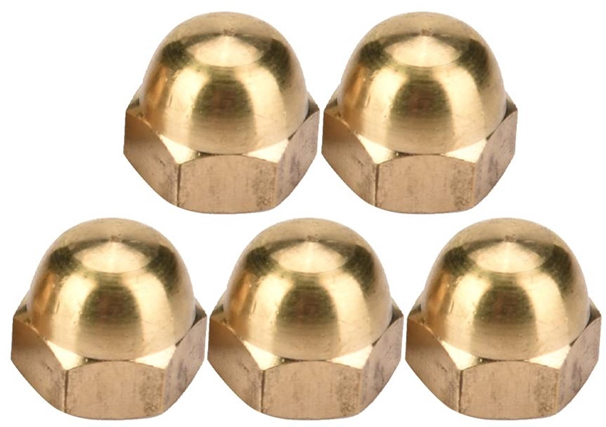 M3 Messing Acorn Moeren Set - 10 Stuks Hex Moeren voor Voertuigen en Mechanische Toepassingen
