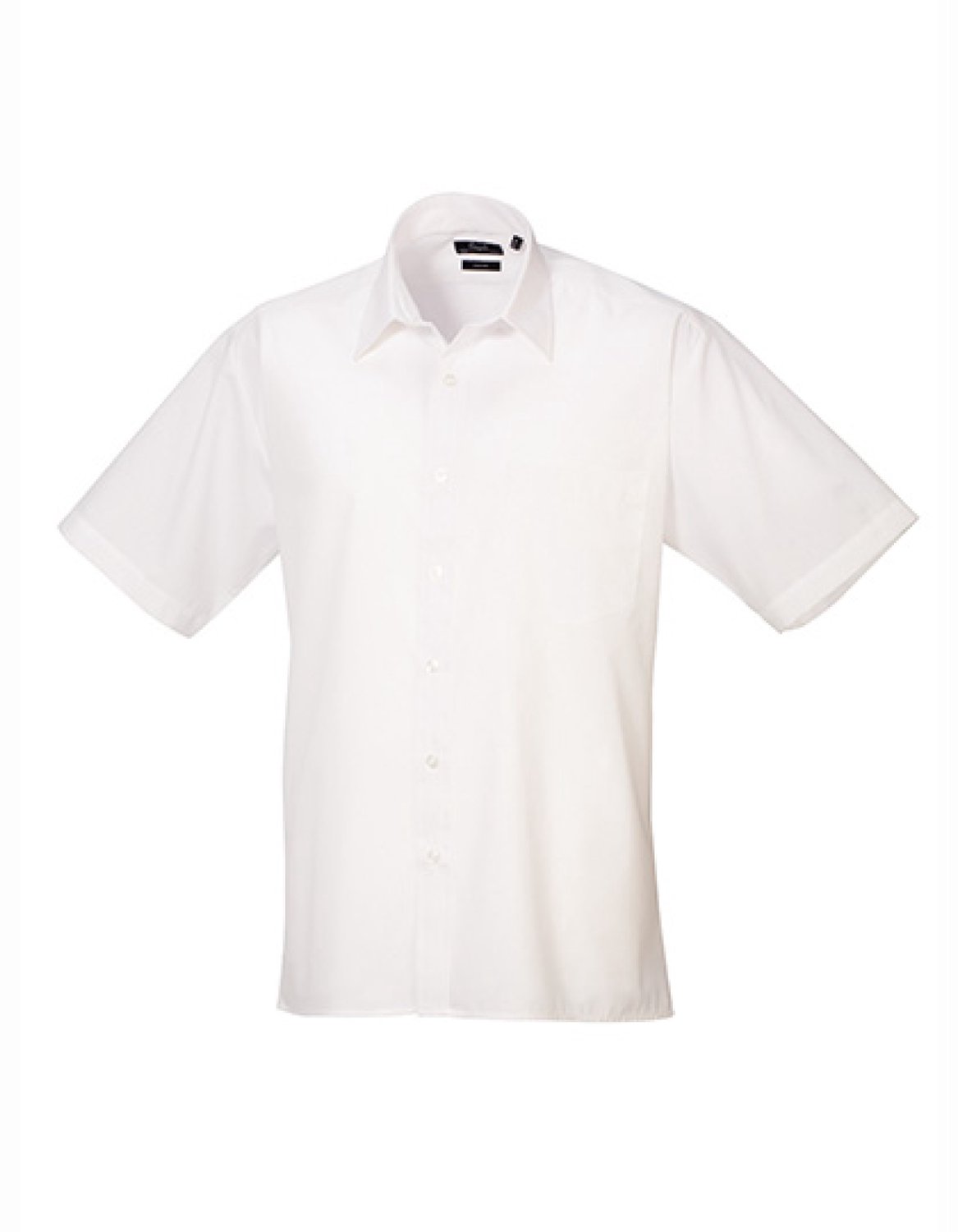 Premier Workwear - Men´s Poplin Short Sleeve Shirt - White - 42 (16H)