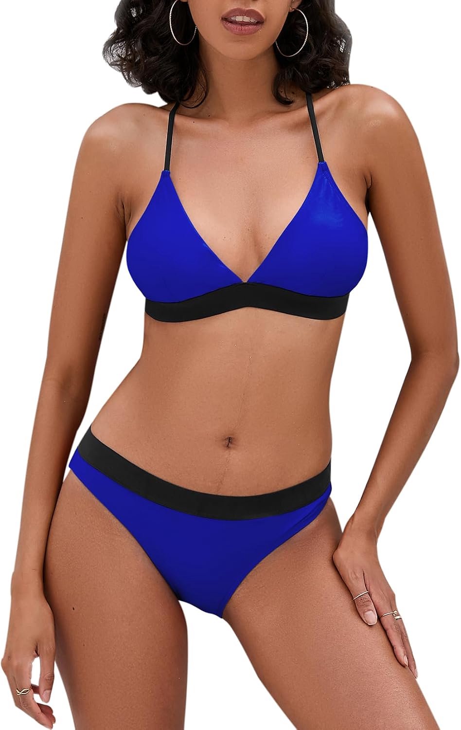 Bikini set, driehoek, breed onderband