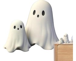 Halloween spookfiguur - Cute spook silhouet - Hars materiaal - Vervaagt niet - Compact design - Perfect voor woonkamer - Boekenplank - Dressoir - Feesttafel - Cadeau idee - Gedetailleerde Vormgeving - herfst decoratie voor Halloween-feest