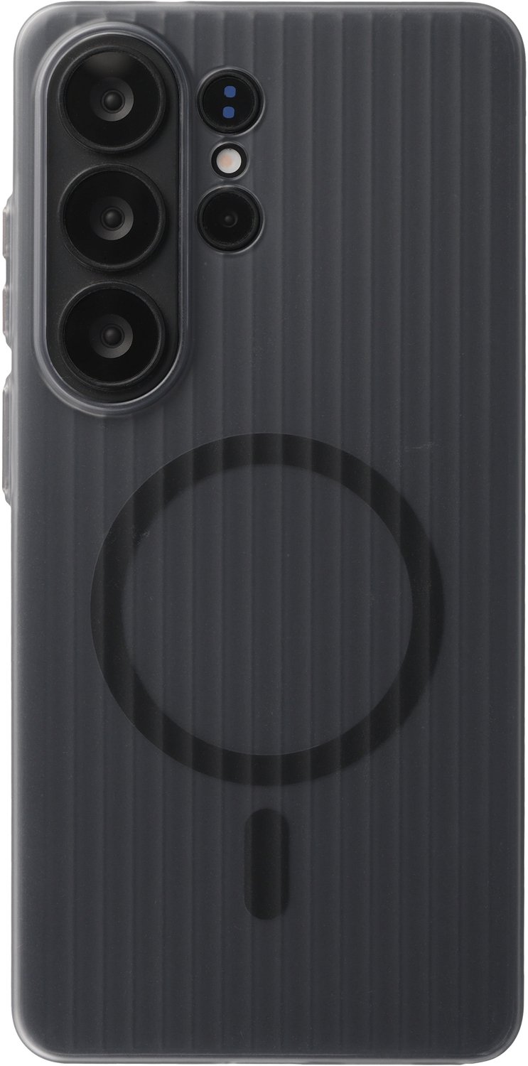 Accezz Hoesje - Geschikt voor Samsung Galaxy S26 Ultra - Lite Backcover met Magnetische Ring - Fluted - Smokey Matte