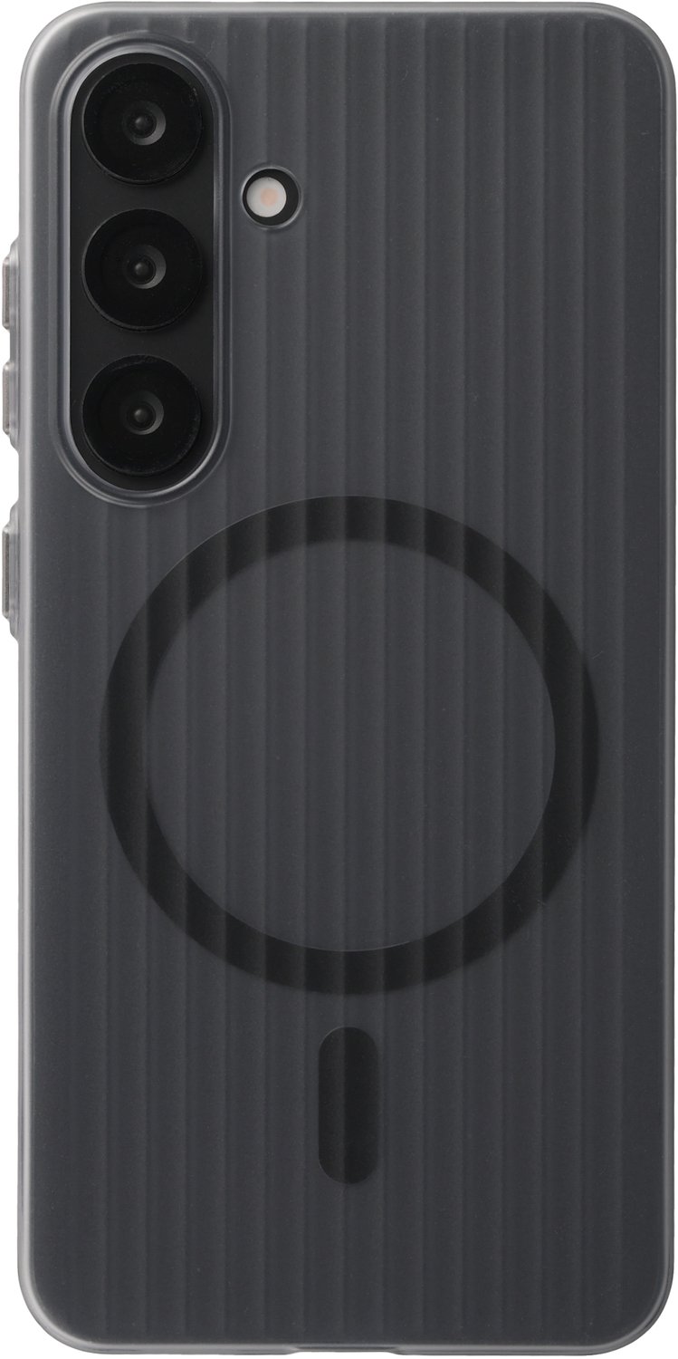 Accezz Hoesje - Geschikt voor Samsung Galaxy S25 - Lite Backcover met Magnetische Ring - Fluted - Smokey Matte
