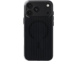 Accezz Hoesje - Geschikt voor Apple iPhone 18 Pro Max / 17 Pro Max - Lite Backcover geschikt voor MagSafe - Fluted - Smokey Clear