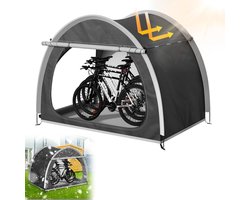 Gudalio Fietstent - Opslagtent - Fietsenstalling - Buitenopslag - 4 Fietsen - Weerbestendig - 210D Oxford - 210 x 150 x 165 cm - Zwart
