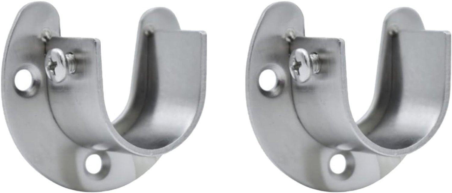 Flensstanghouder 25 mm - U-vormige roestvrij staal - 3-gaats bevestiging - 2 stuks - ServiceTopper