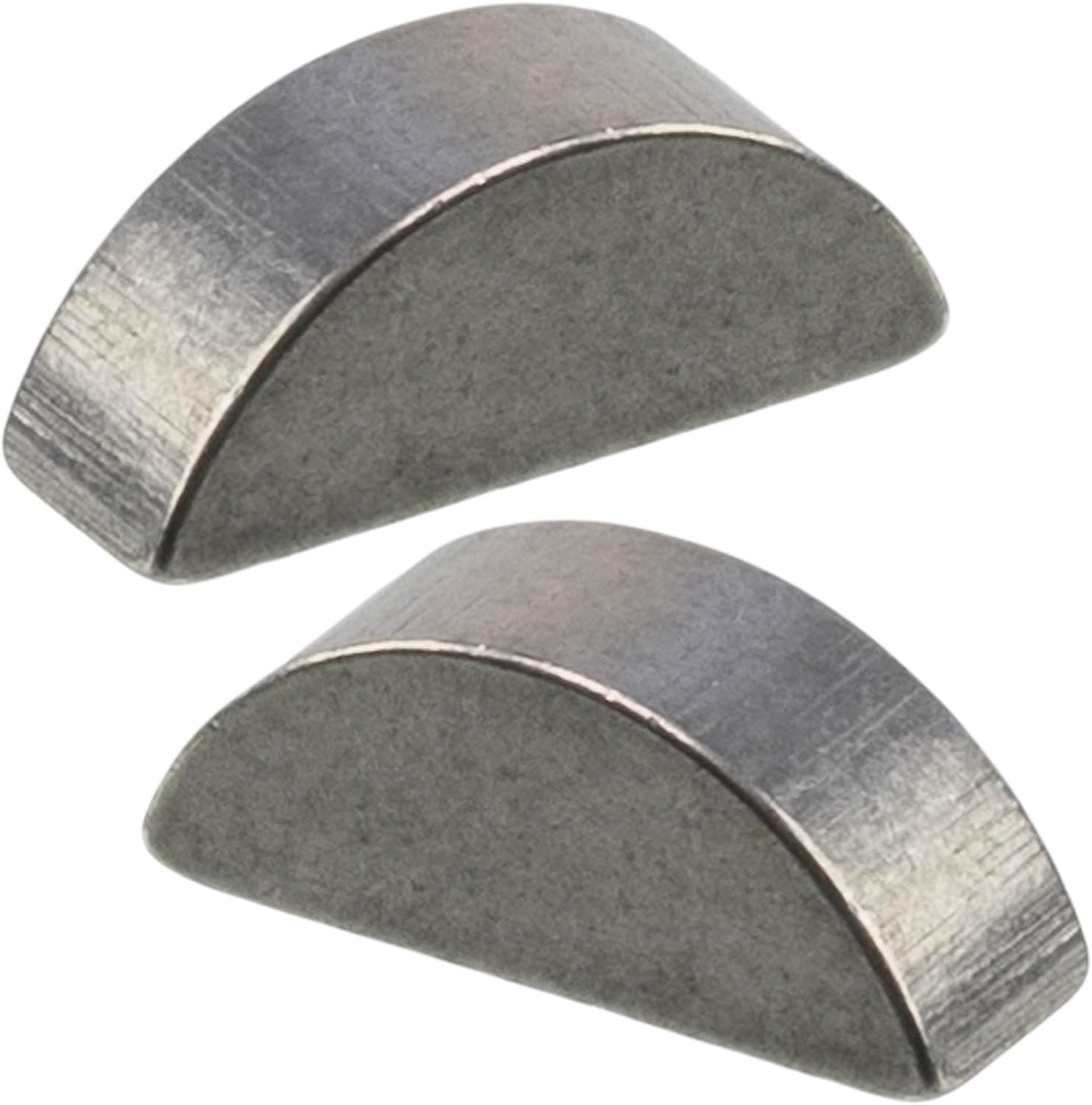 sleutels halve maanvormig 4 x 5 x 12,65 mm - van staal - lichtgewicht - 2 stuks - m-winkel