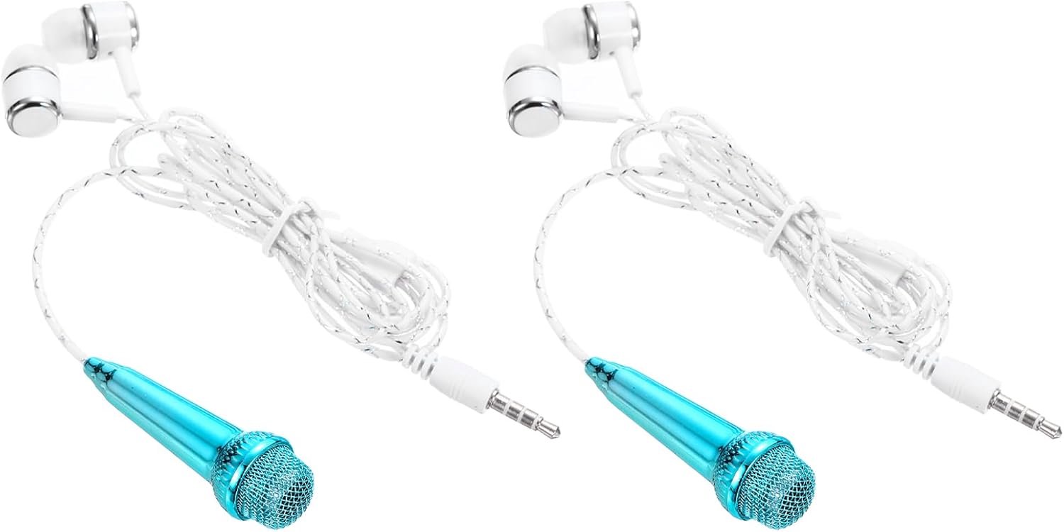 Mini-microfoon 2 stuks - kleine microfoon - draagbaar - ideaal voor spraakopname en zingen - m-winkel