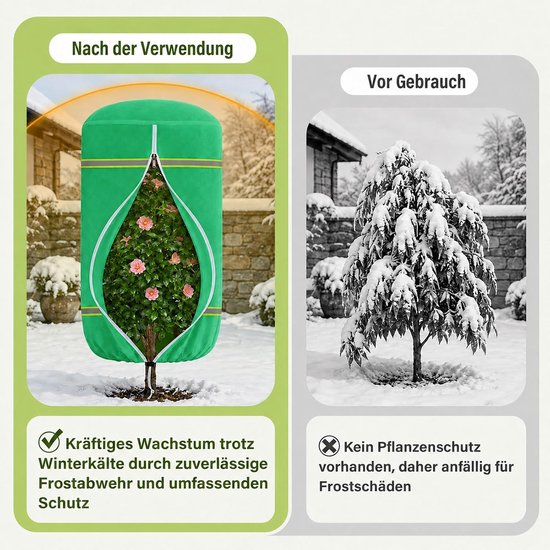 2x Winterbescherming voor planten, 100x120 cm — afbeelding 3