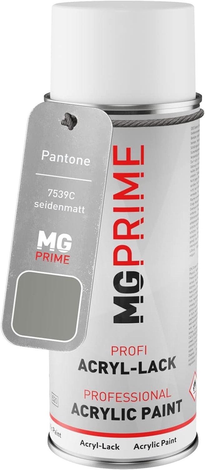 Acryllak spuitbus 400ml - Pantone 7539C Grey - sneldrogend - professionele kwaliteit - ServiceTopper