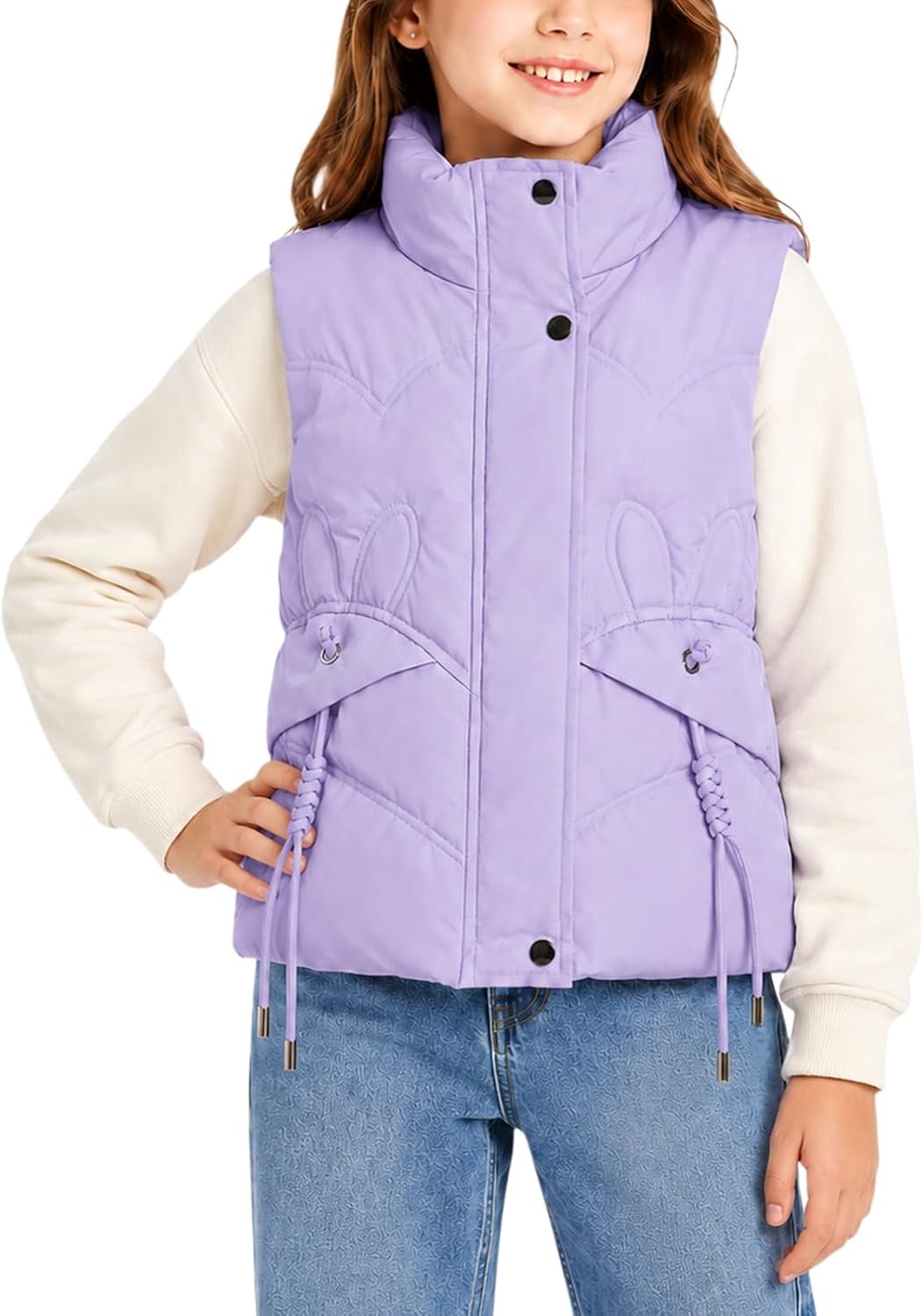 Vest met kraag, gewatteerd, winddicht, warm