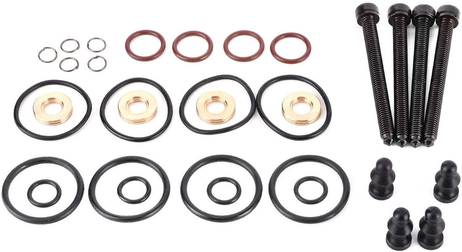 Brandstofinjector afdichtingsset 4 sets rubber - geschikt voor 1.2 TDI/1.4 TDI/1.9 TDI - vervangende onderdelen - m-winkel