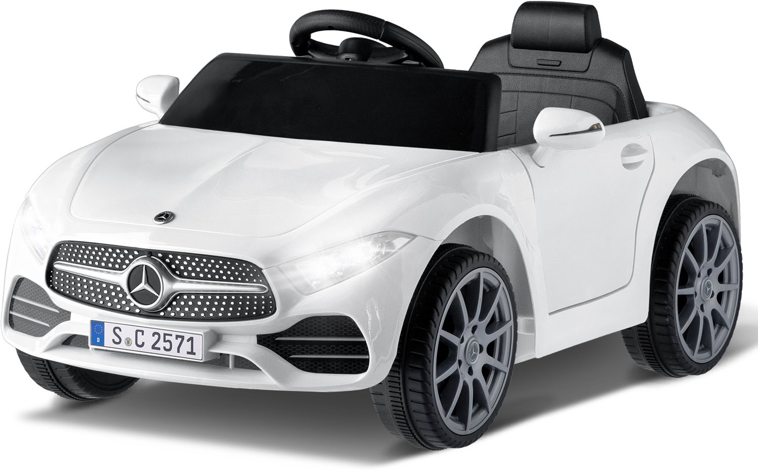 LEADZM Mercedes-Benz CLS 350 elektrische kinderauto met afstandsbediening, 12V, 90x60x40cm, wit