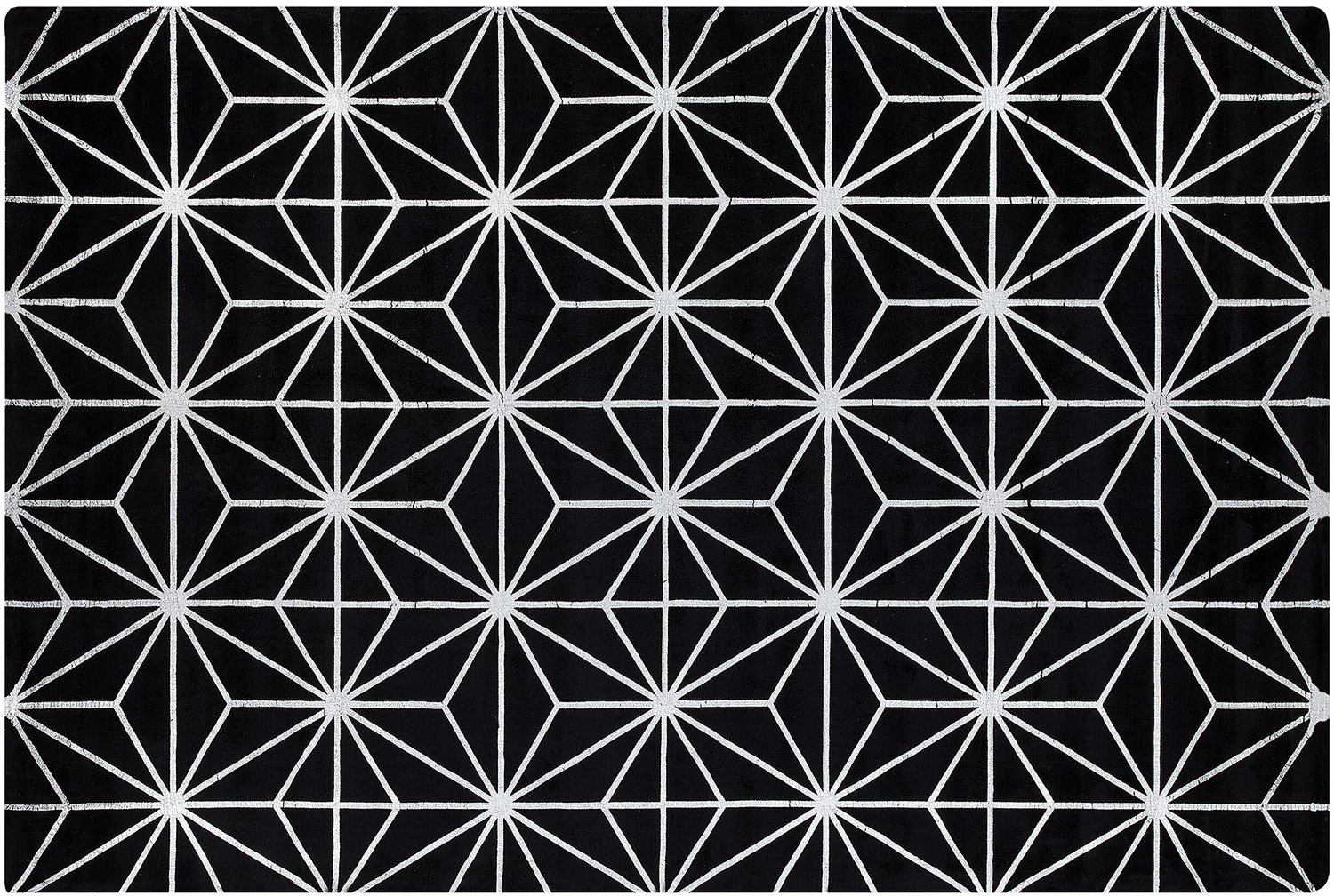 Beliani SIBEL - Laagpolig vloerkleed - Zwart - 140 x 200 cm - Viscose