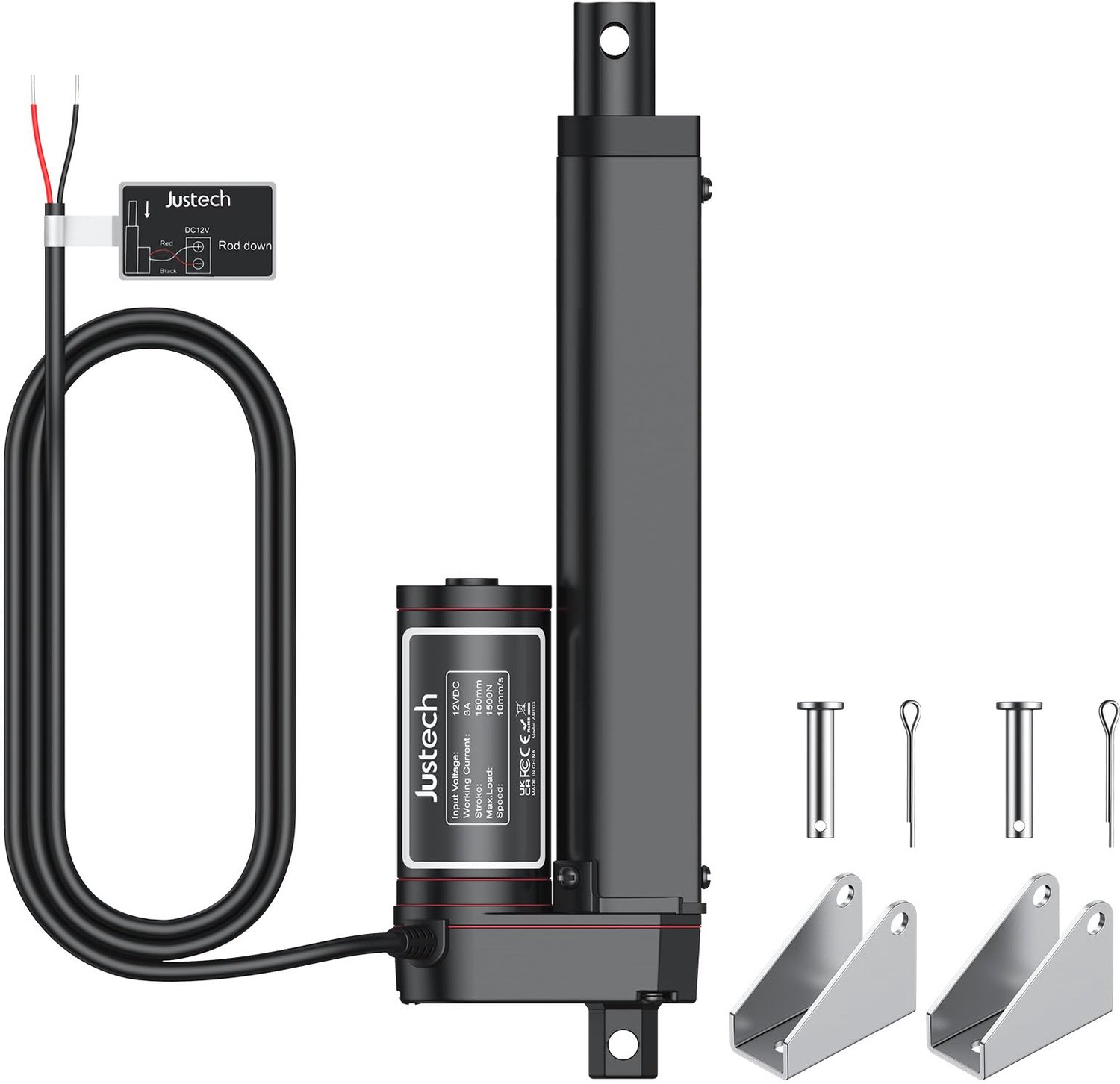 1500N 150mm Lineaire Actuator met 10mm/s Snelheid