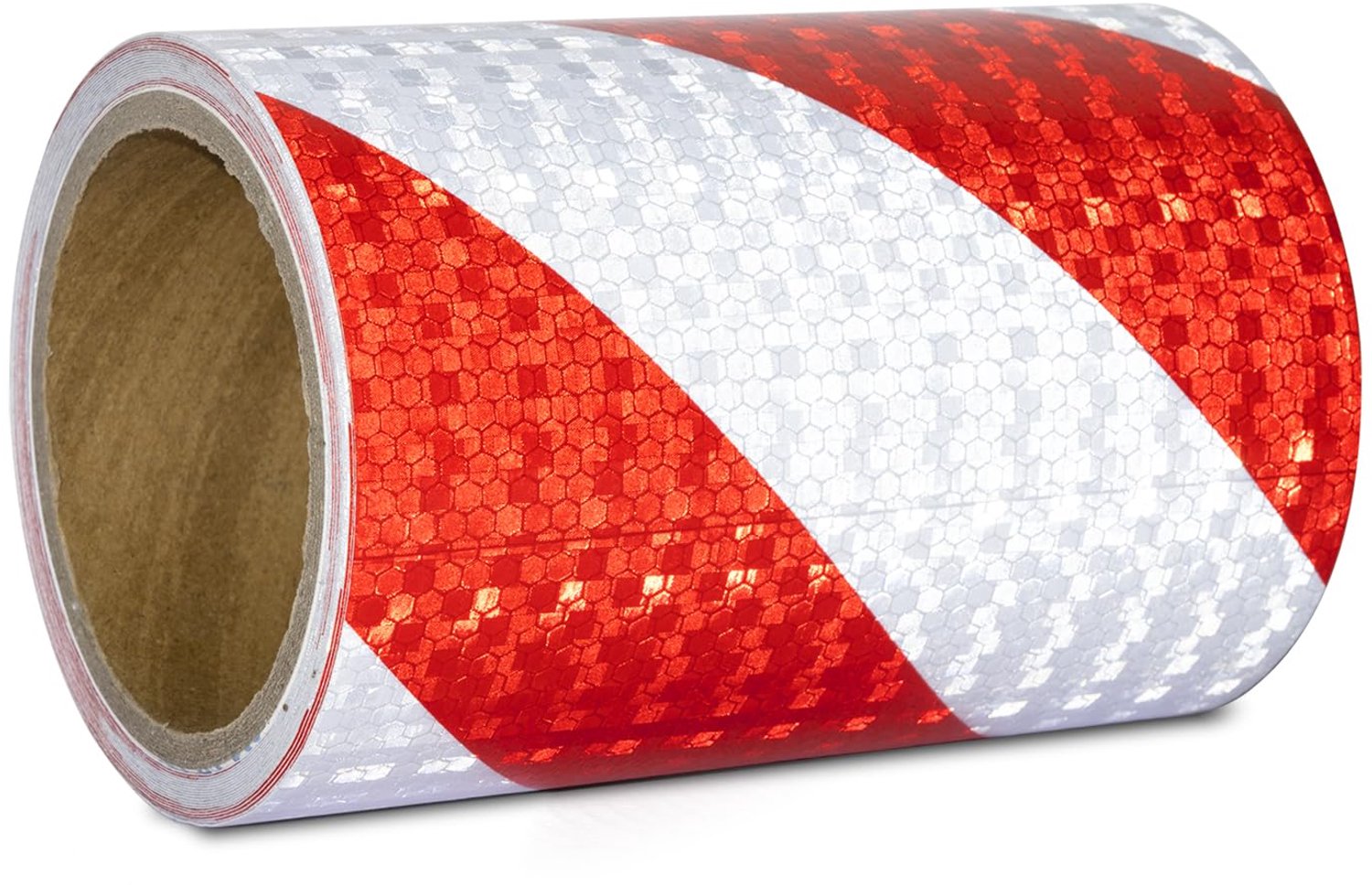 Reflecterende Plakband Rood en Wit, 15 cm x 20 m