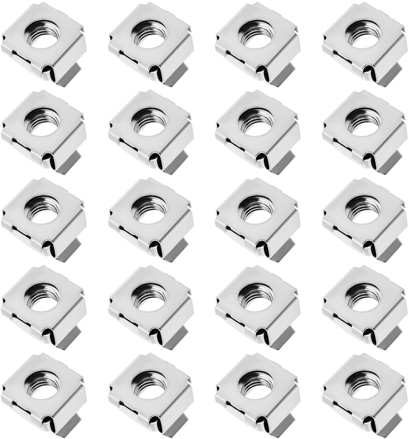 M8 Kooi Moeren - 20Pcs M8 Kooimoeren - Roestvrij Staal - Montage Kit - Geschikt voor Server Kasten - Zilver