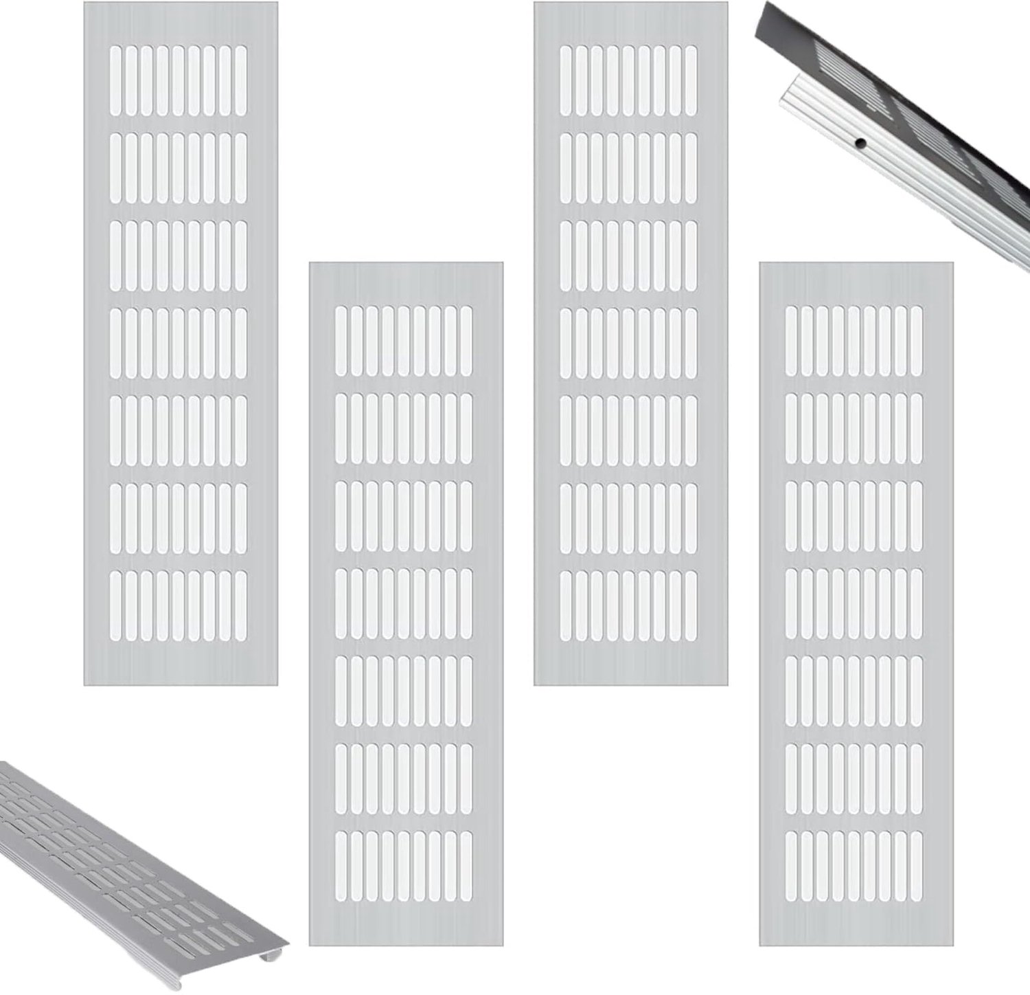 Aluminium Ventilatieroosters voor Badkamer en Keuken, 4 Stuks