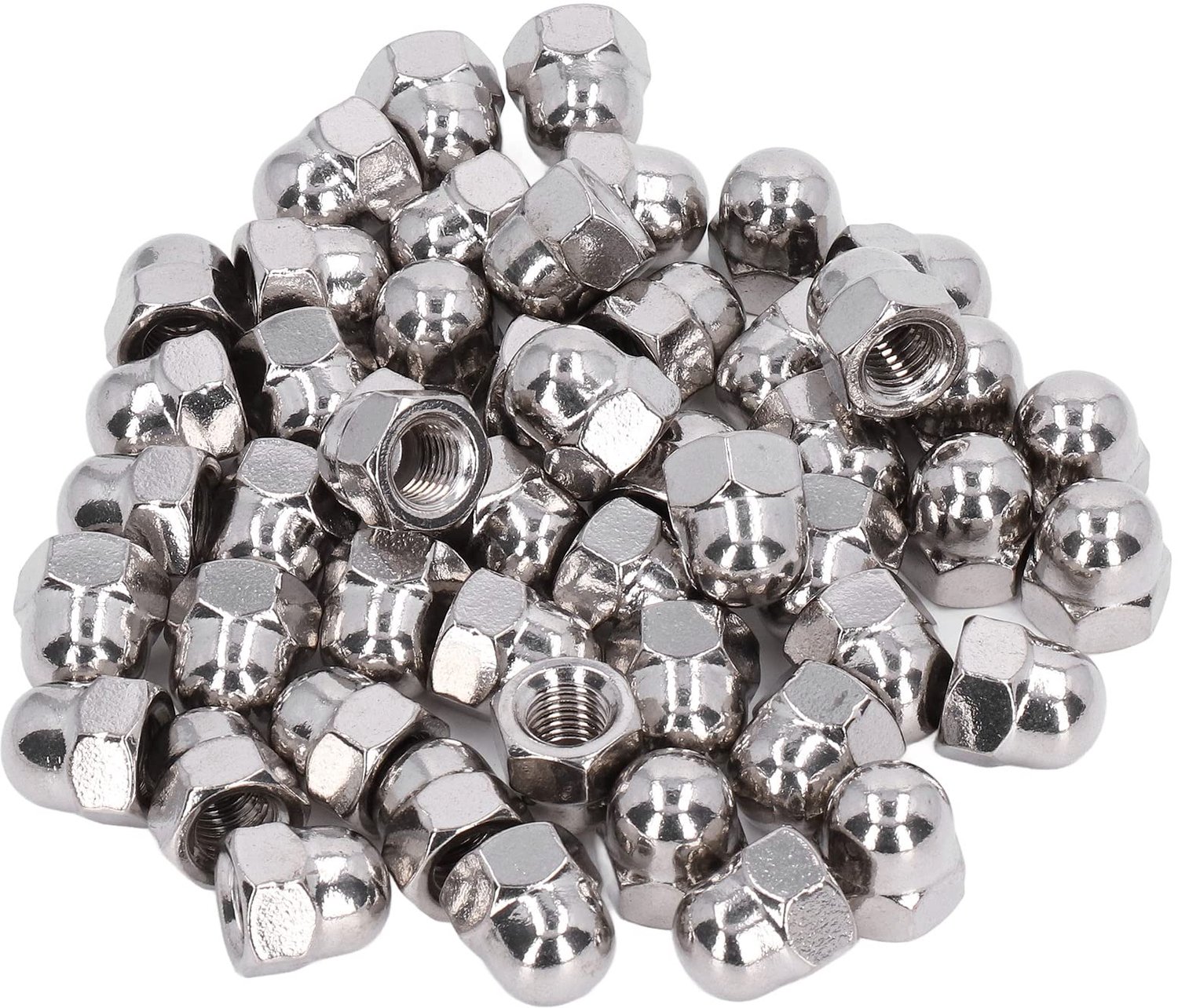 Moer Assortiment Kit - 50 Stuks - RVS Hex Dome Cap - M3/M4/M5/M6/M8/M10/M12 - Hoogwaardige Kwaliteit - Efficiënt Werken - Doppen