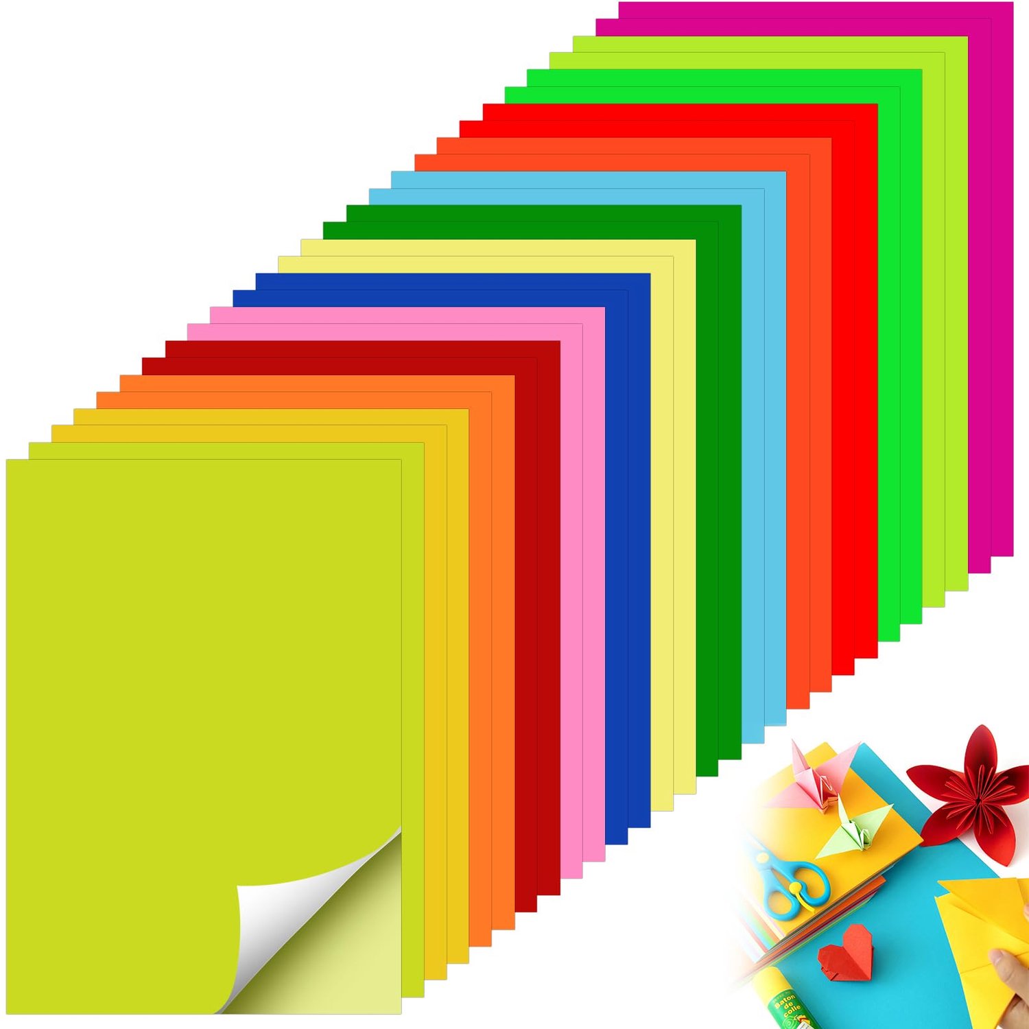 28 Vellen A4 Stickerpapier voor Printen in 14 Kleuren