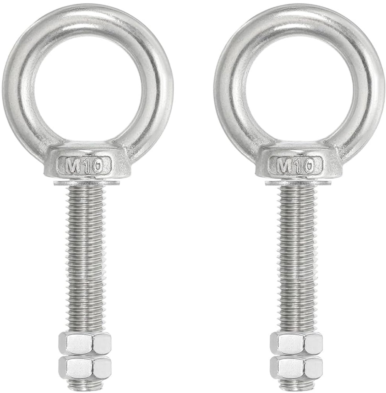 Ringschroef M10x60 - 304 roestvrij staal - set van 2 - ideaal voor bevestigen - ServiceTopper