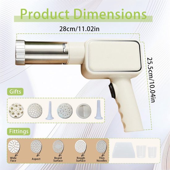 Handheld Elektrische Pastamaker met 5 Disc Mallen — afbeelding 4
