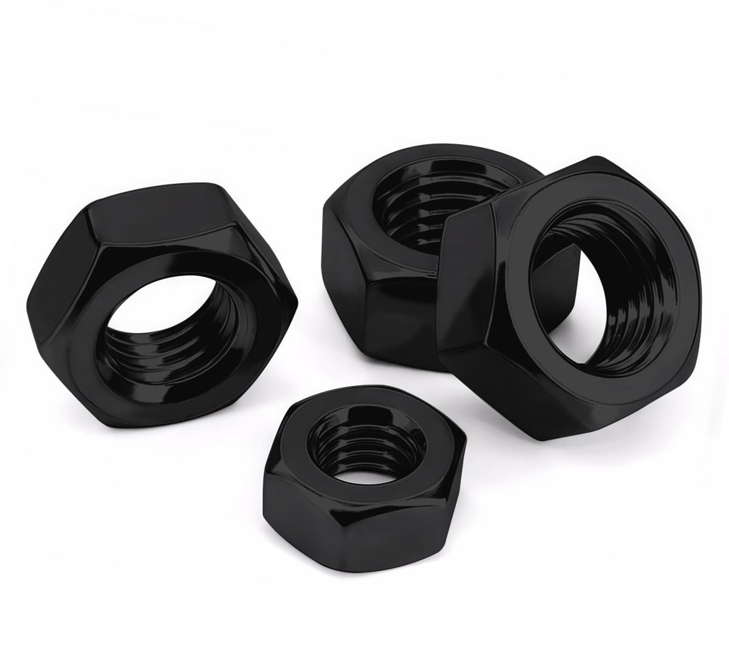 Zeskantmoeren M4 - Set van 25 Stuks Zwart RVS