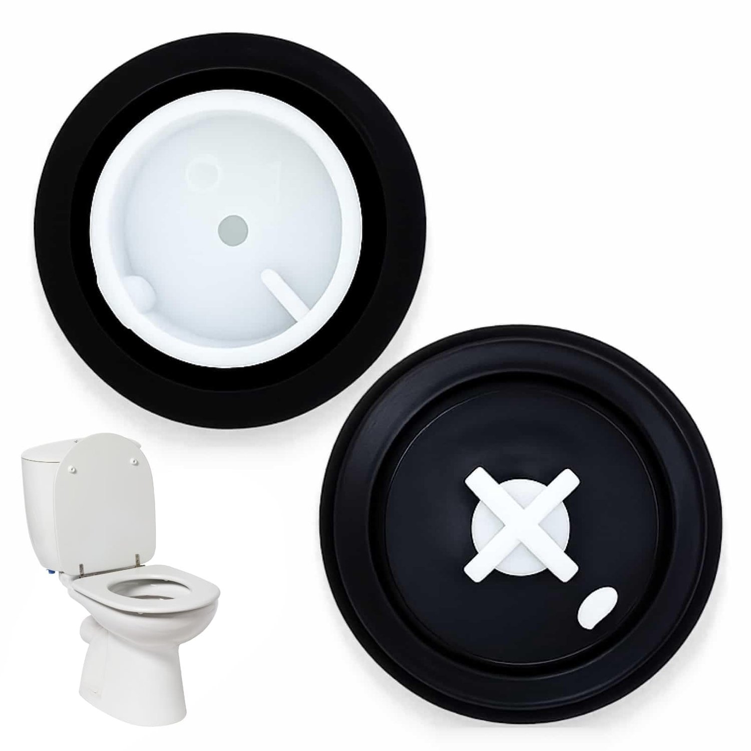 Set van 2 Inlaatmembranen voor Toilet