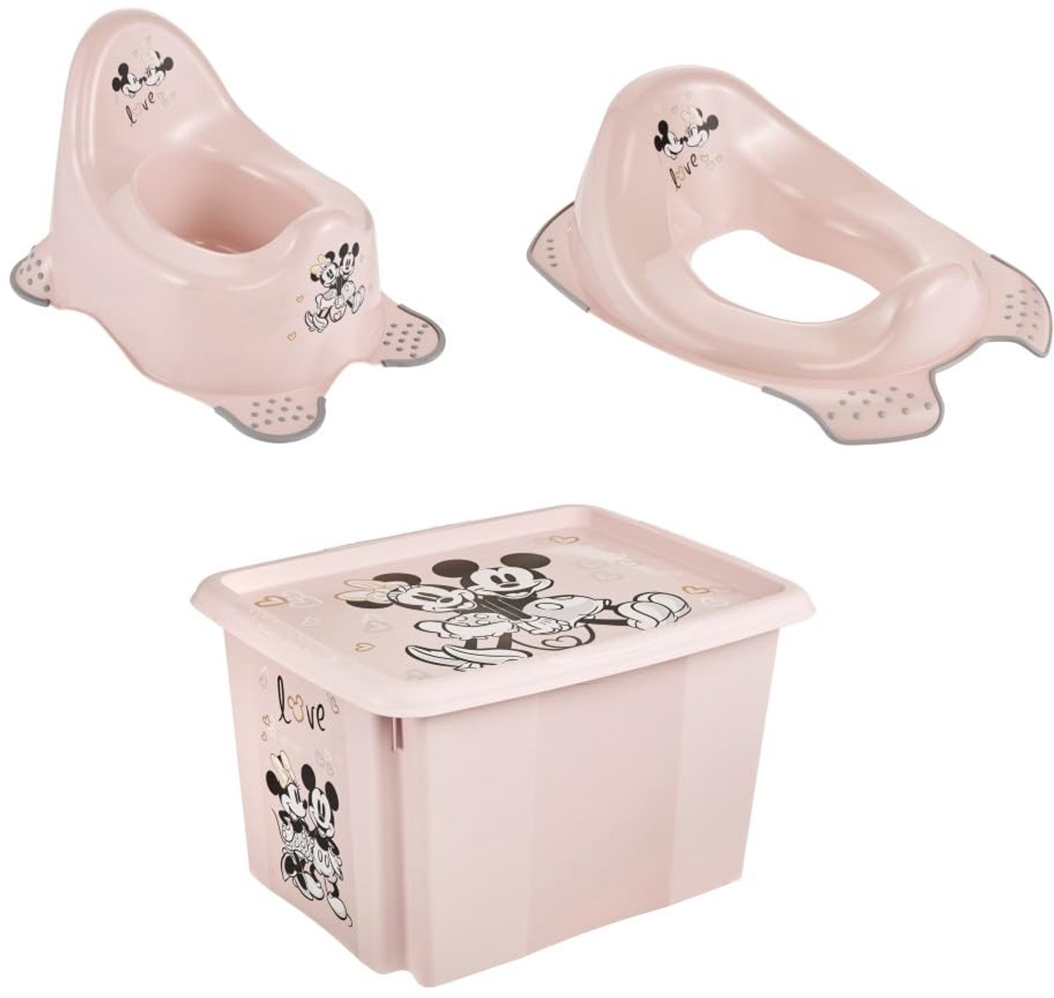 Minnie Mouse Set: Potje, Toiletbril en Opbergbak voor Kinderen
