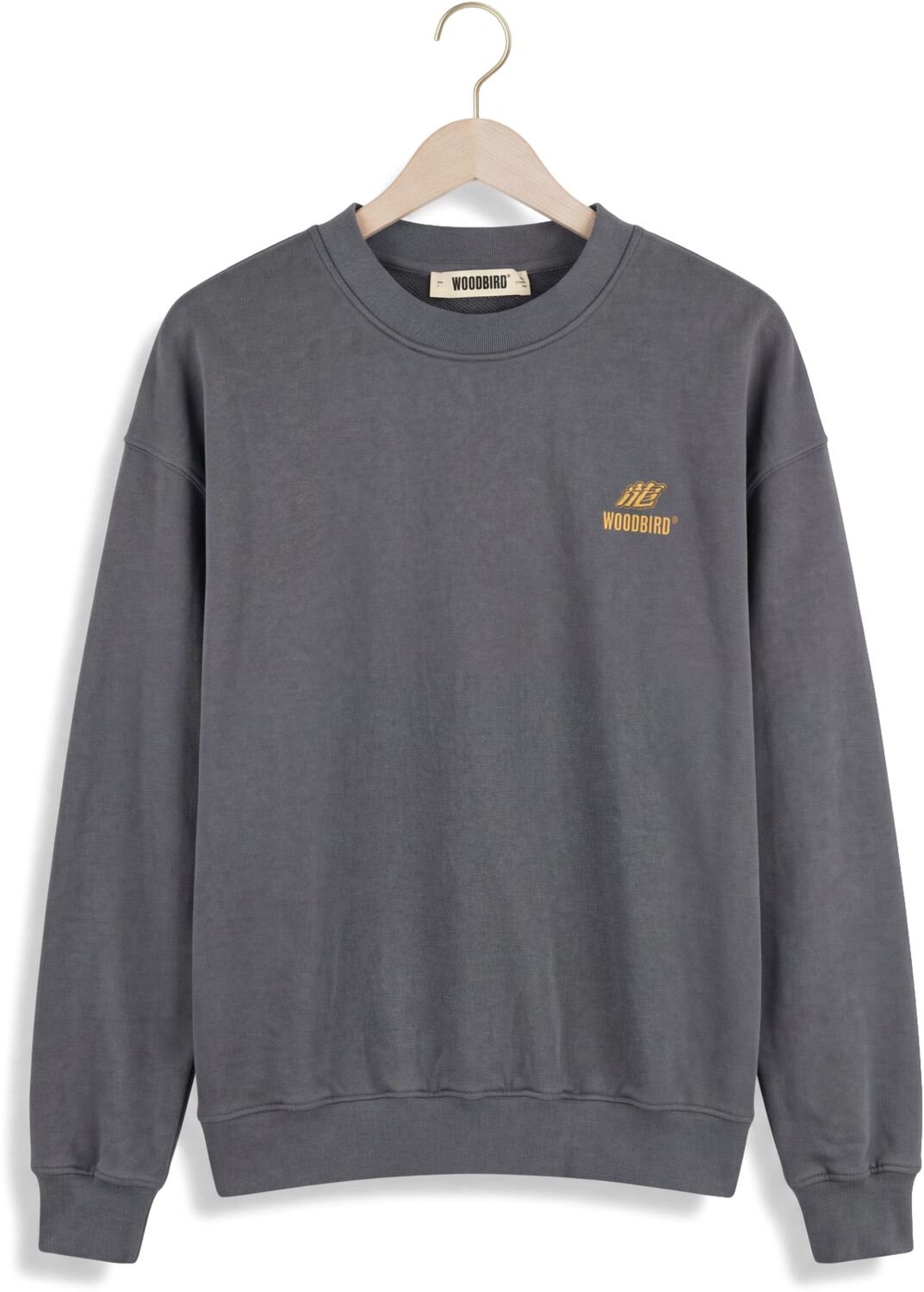 Woodbird Wbduke Action Crew Truien & Vesten Heren Sweater Hoodie Vest- Donkergrijs