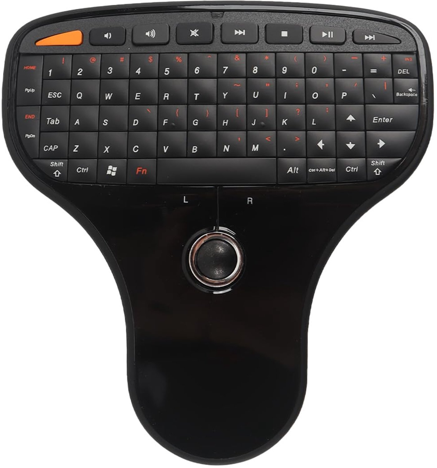 Draadloos Mini Toetsenbord met Trackball 2.4G USB QWERTY