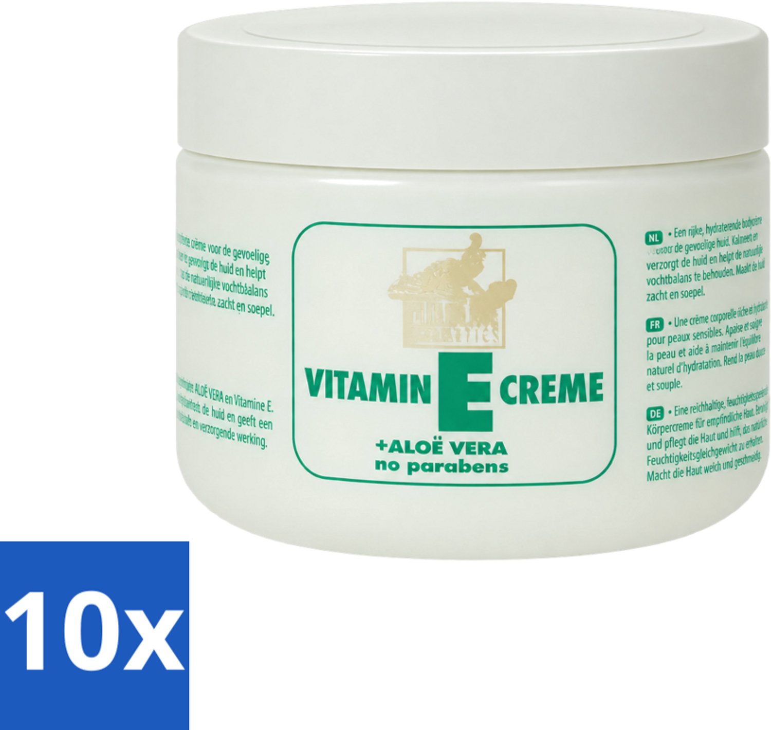 10 x Goldline - Bodycrème - Vitamine-E & Aloë Vera - Gevoelige Huid - Kalmerend - 250 ml - Voordeelverpakking - 10 stuks