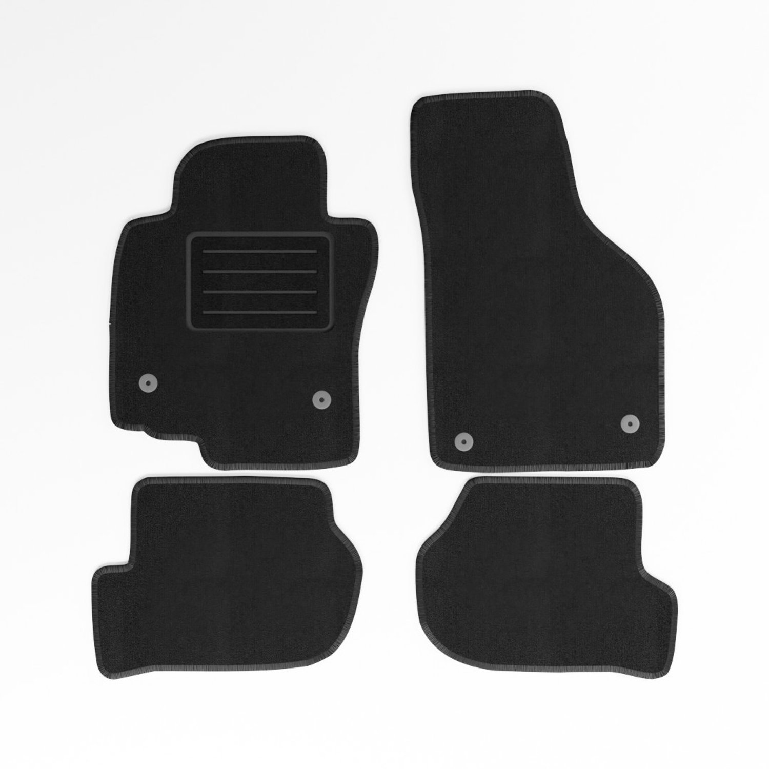 Mats4all | Naaldvilt automatten passend voor Seat Leon 2009-2012 | Antislip | Met versterking | 4-delig | Automatten | Mattenset