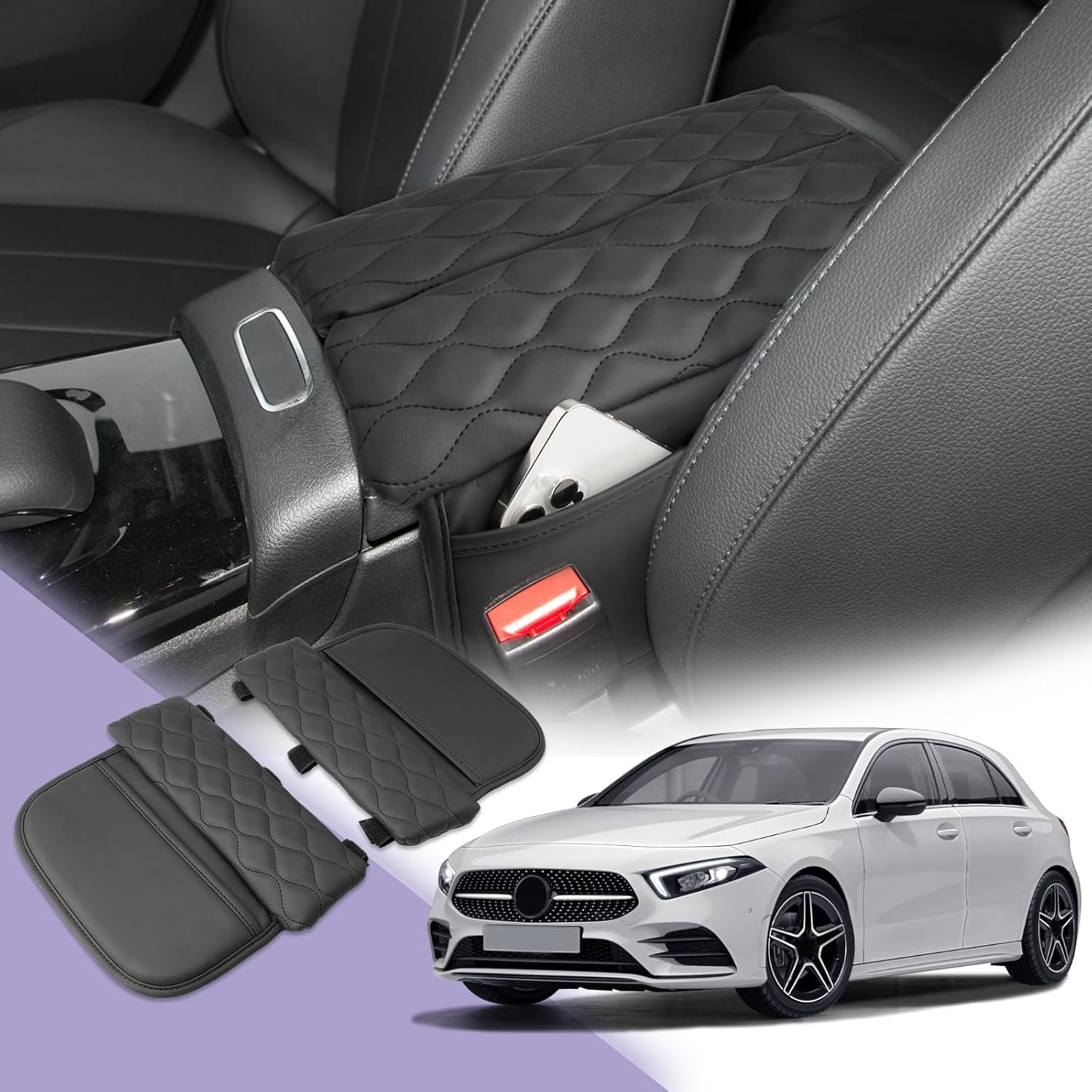 LUWU For M-ercedes-Benz C-Class W206 / GLC X254 2022-2024 2025 Car Armrest Pad C Class W206 2023 Center Console - ShopVlot