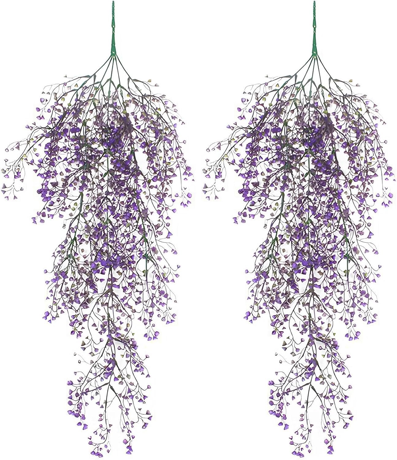Kunstbloemen wanddecoratie 85cm - paarse kunstplanten - onderhoudsvrij - perfect voor thuis en tuin - ShopVlot
