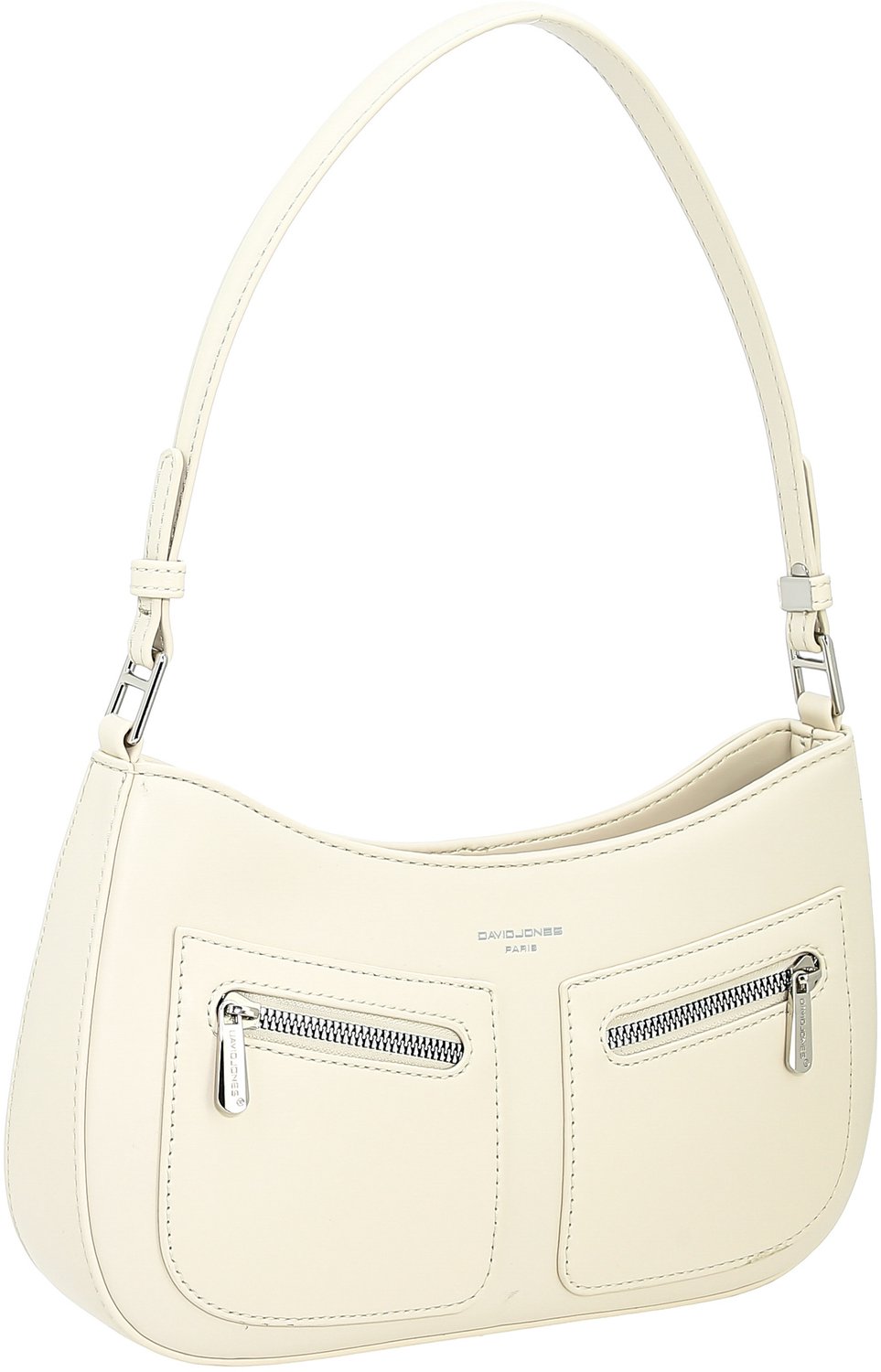 David Jones Dames Schoudertas Klein Eco-leer Crème