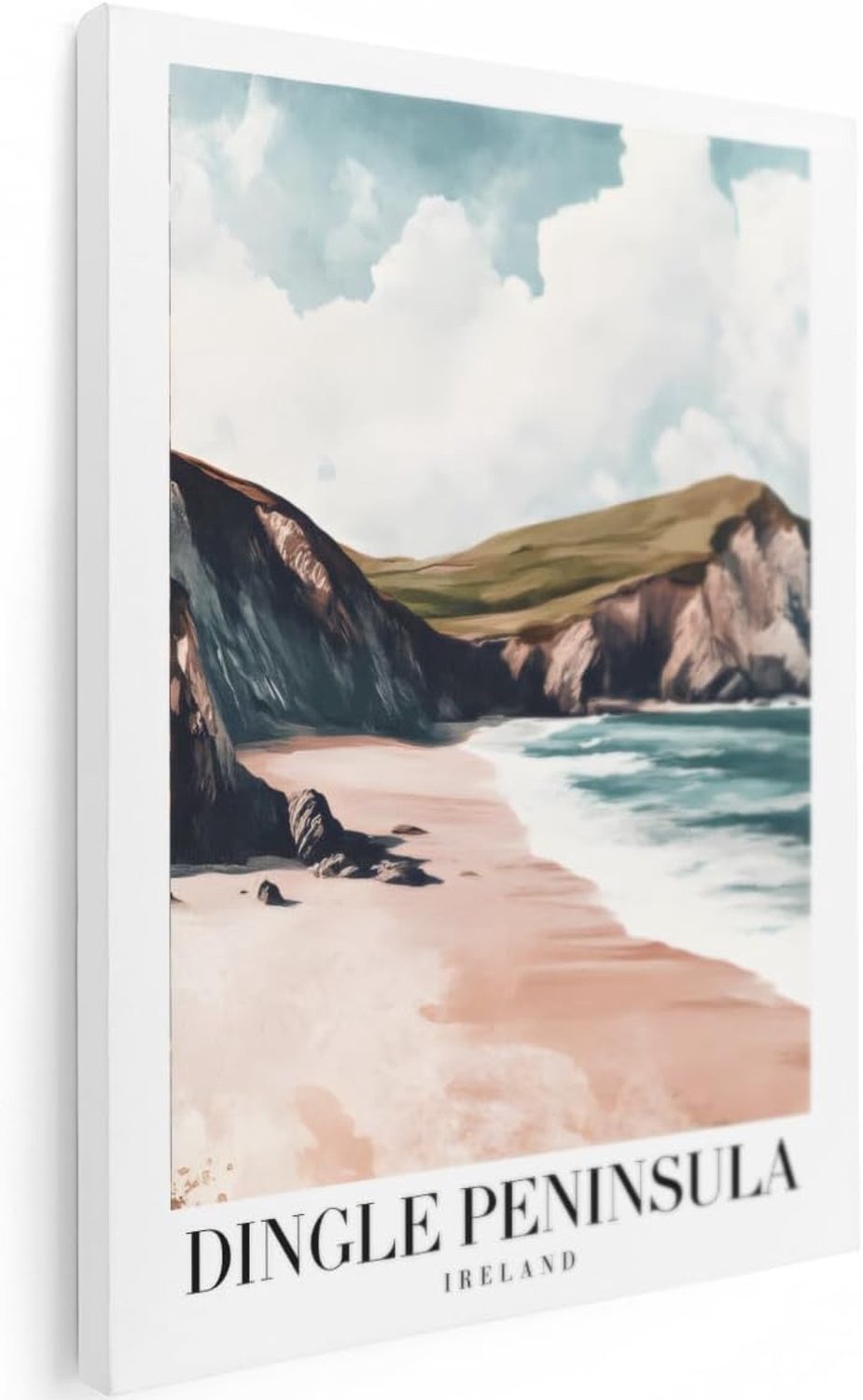 Artaza Canvas Schilderij Dingle Peninsula Ierland - 90x120 cm - Groot - Wanddecoratie Kustlijn - ShopVlot