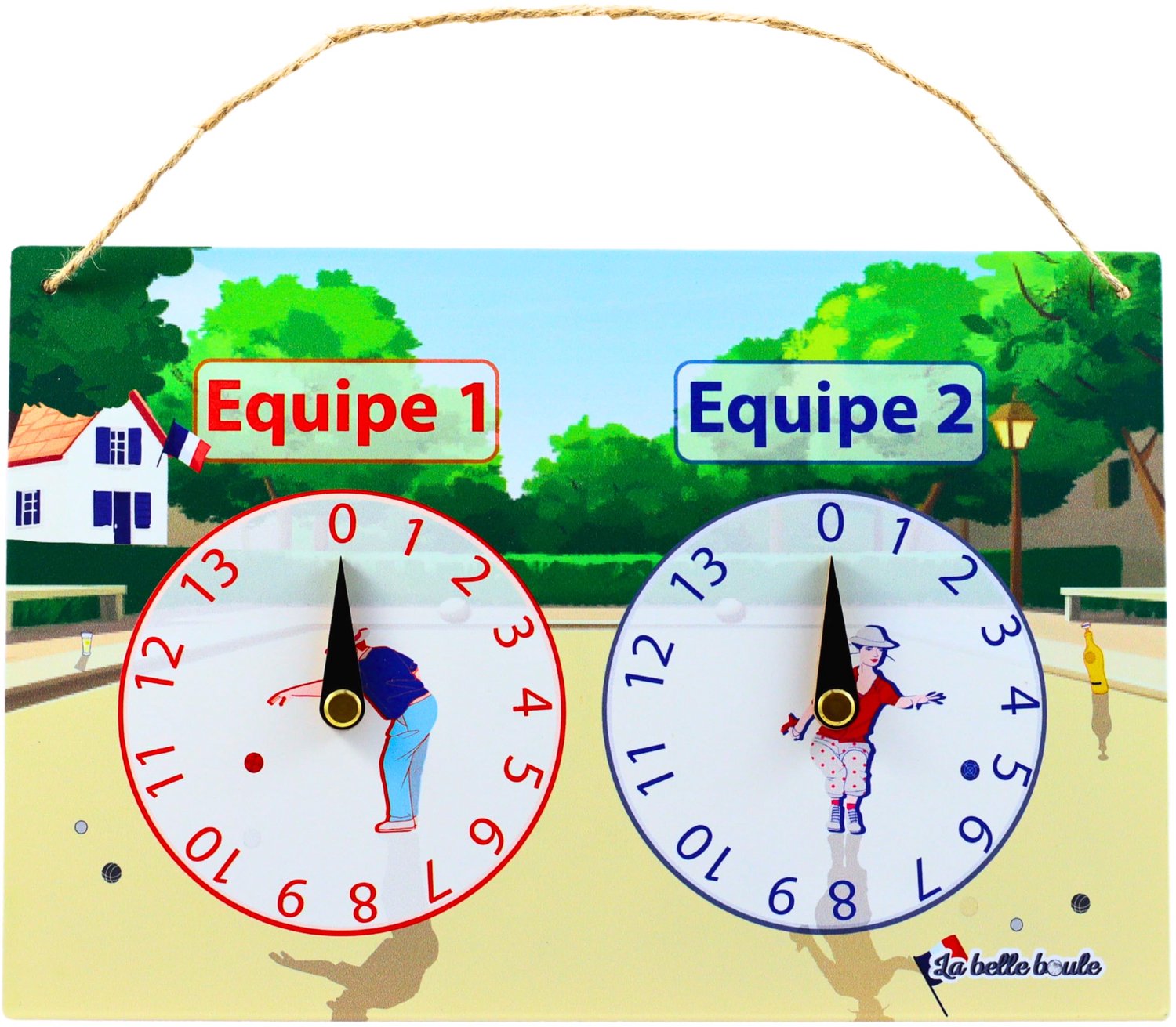 La belle boule® - Compteur de Score 30x20cm Pétanque en Étain Vintage - ShopVlot