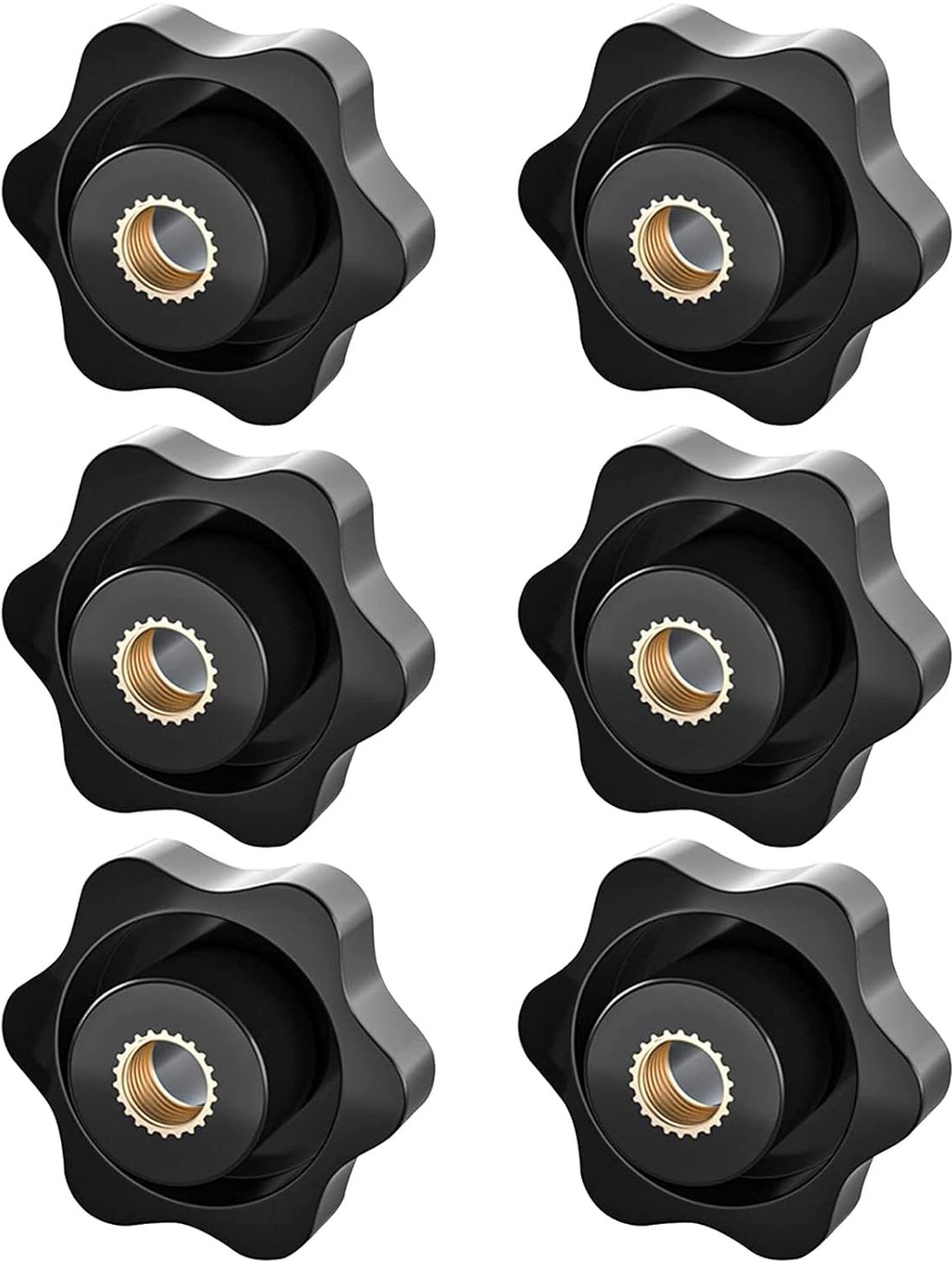 Star Button Nut M8, Female Thread Clamp Knob, Knurled Nut, M8 Clamp Nut, Star Head Clamp Knob, Knurled Knob, Knurled - ShopVlot