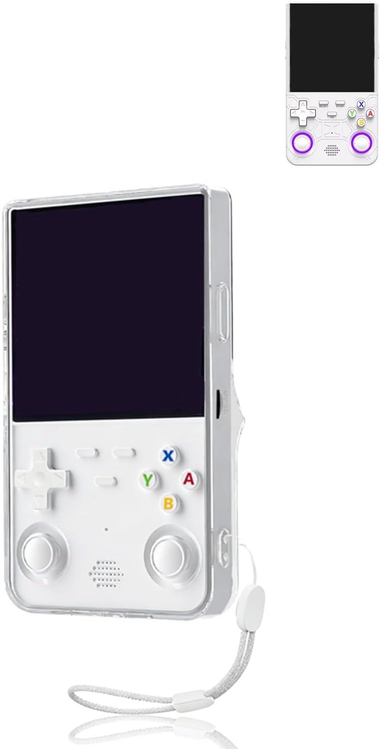 R36S Ultra Handheld Game Console Protective Case TPU Protective Case Compatible with R36S Ultra with Cord Dustproof - ShopVlot
