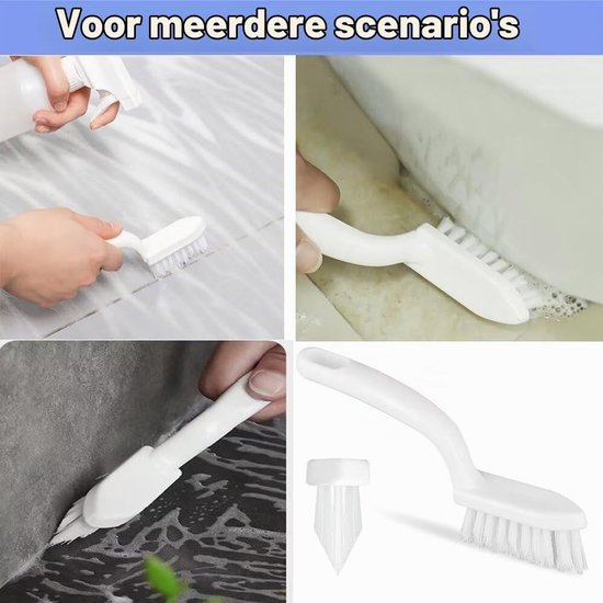 Efficiënte Tegelborstel voor het Schoonmaken van Kieren, Toiletruimtes en Hoeken in Badkamer, Douche en Keuken — afbeelding 5