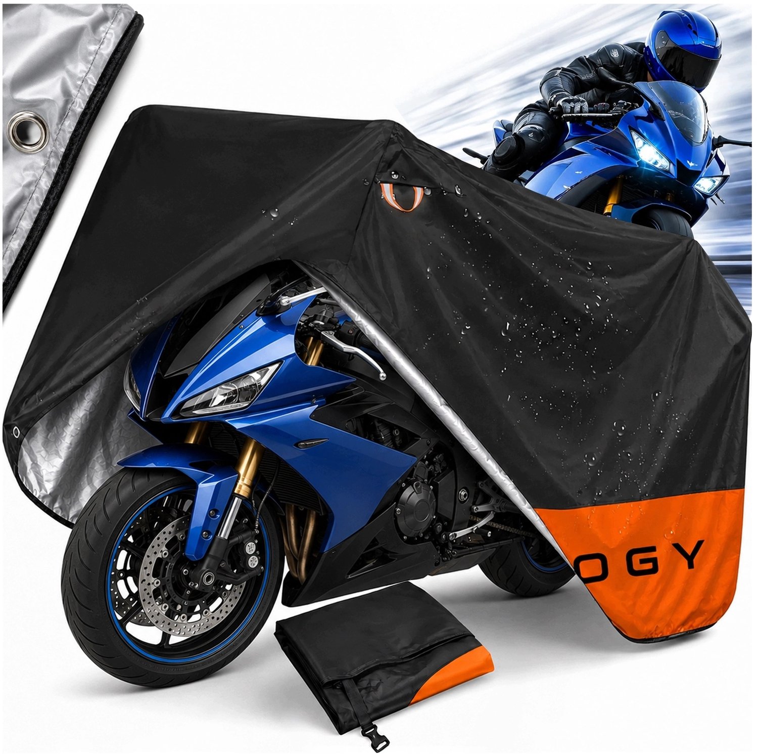 Alogy MotoCover 3XL motorhoes waterdicht Oxford 210D PU reflecterend