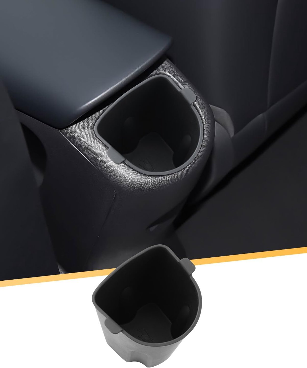 YEE PIN Back Seat Drink Holder, Compatible with BYD Dolphin EV 2023-2026, TPE Soft Rubber Back Seat, Dustbin, Cup - ShopVlot