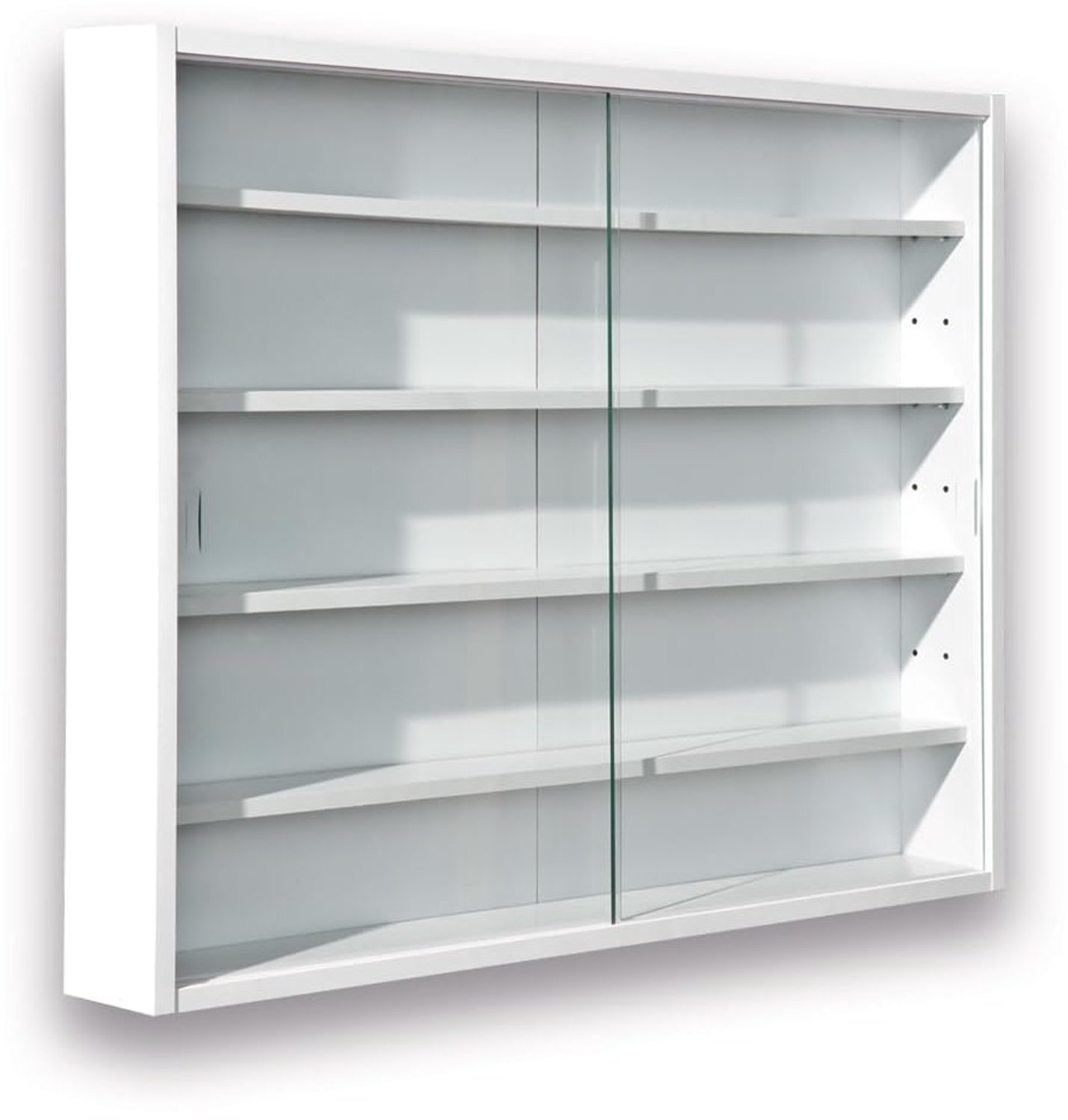 Wandvitrinekast - 80 x 60 x 9,5 cm - Wit