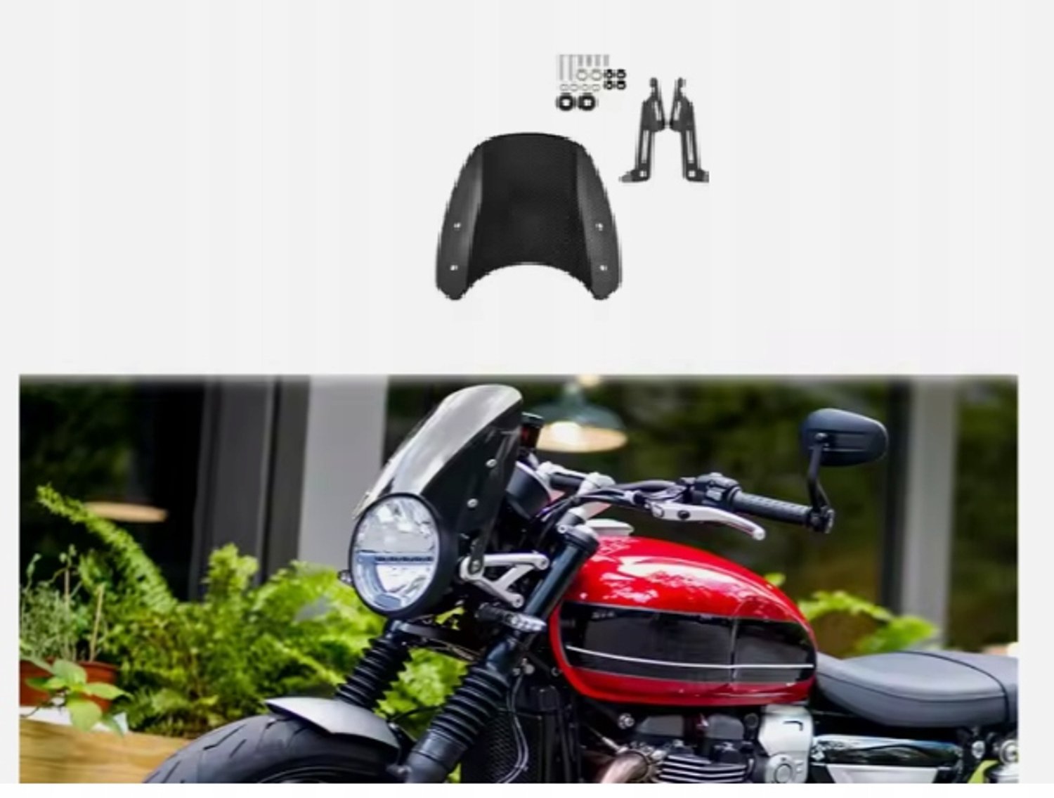 TopX Windscherm Triumph Bonneville Scrambler 1200 (2019-2022) - Donker