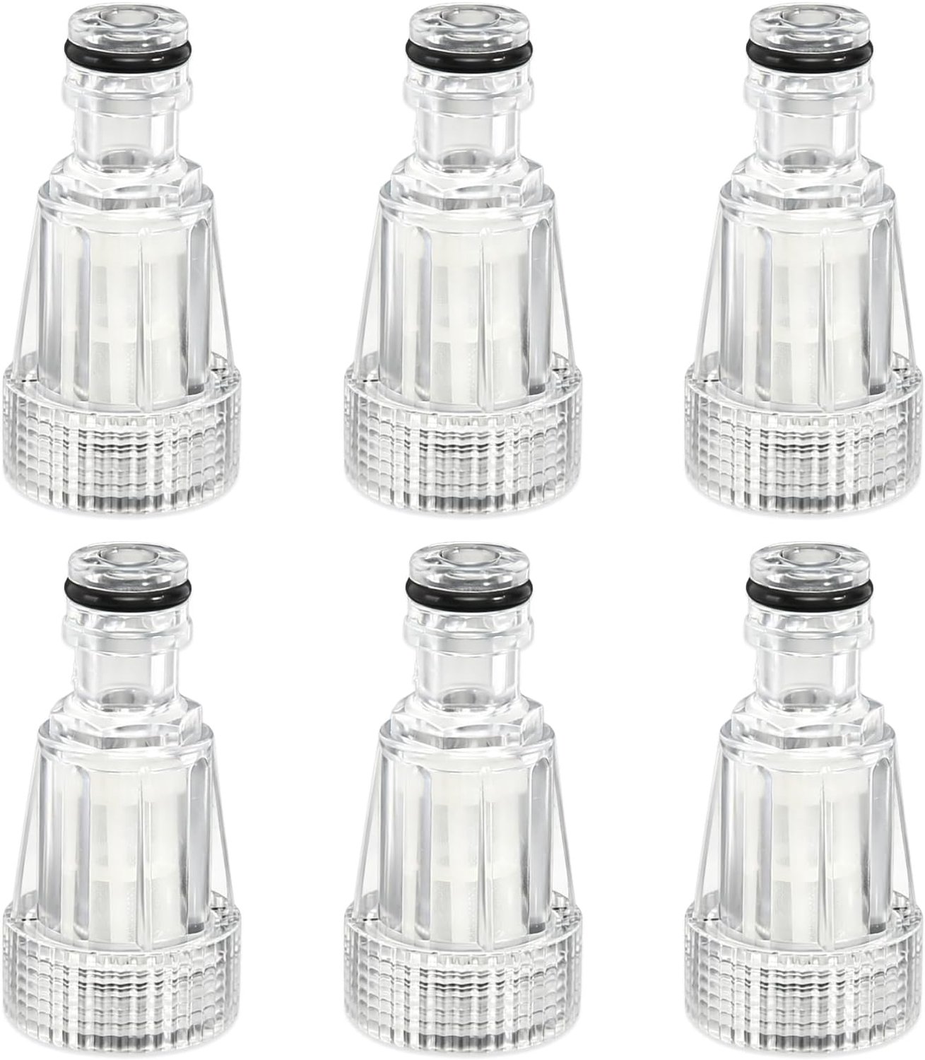 SnelShoppen - 6 Waterfilters voor Hogedrukreiniger - Kraanfilter met 3/4 Inch Snelkoppeling - Tuinslang Waterfilter - Ideaal voor Tuin, Camper & Irrig